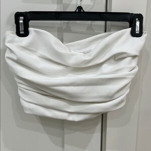 Zara White Draped Corset top